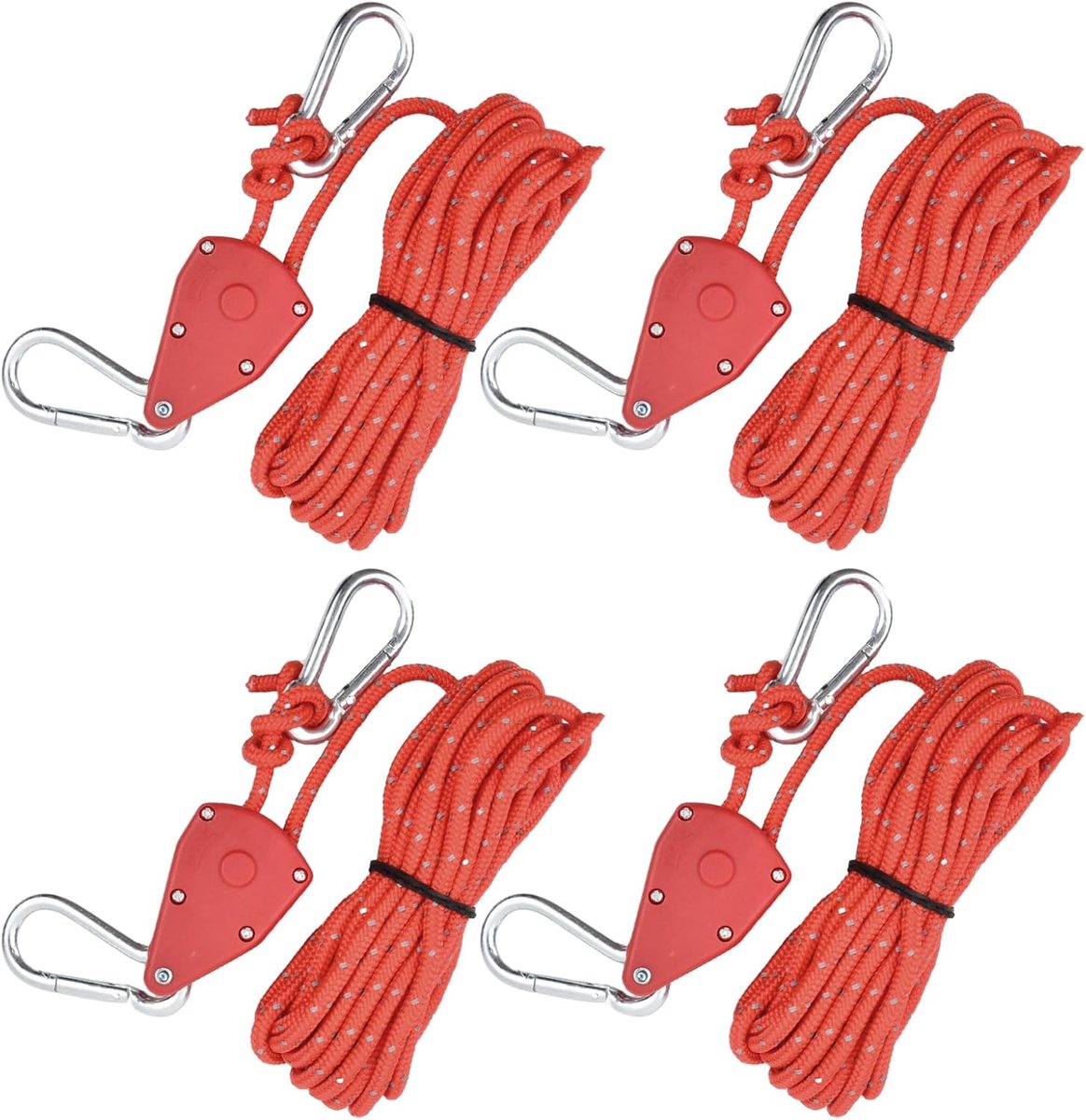 Tent scheerlijnen 4mm - Reflecterend - 5m paracord met spanner - Ideaal voor kamperen - ShopVlot