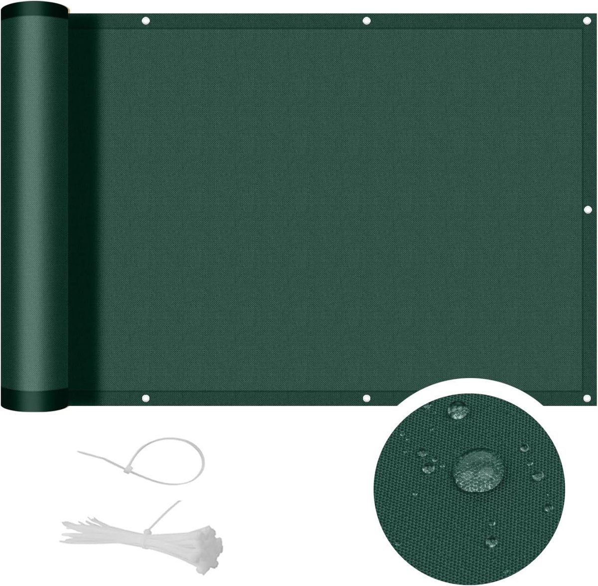 Privacy scherm balkon 100x200cm - PES balkonbedekking - Anti-wind, anti-zon - Creëer een veilige ruimte - ShopVlot