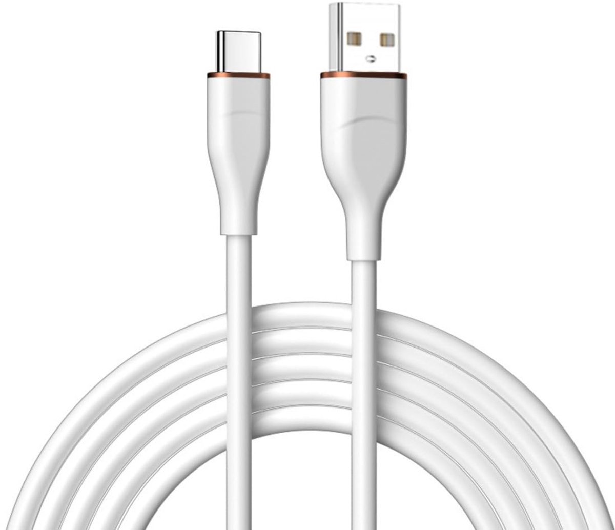 USB A naar USB C kabel - 2 meter - silicone - 15W snelladen - datatransfer tot 480 Mbit/s - ShopVlot