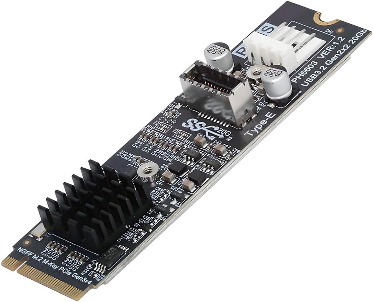 M.2 NVME NGFF M-Key naar USB 3.1 Type-E adapter - frontpaneel socket - 20 Gbit/s snelheid - eenvoudig NVME gebruik - ShopVlot