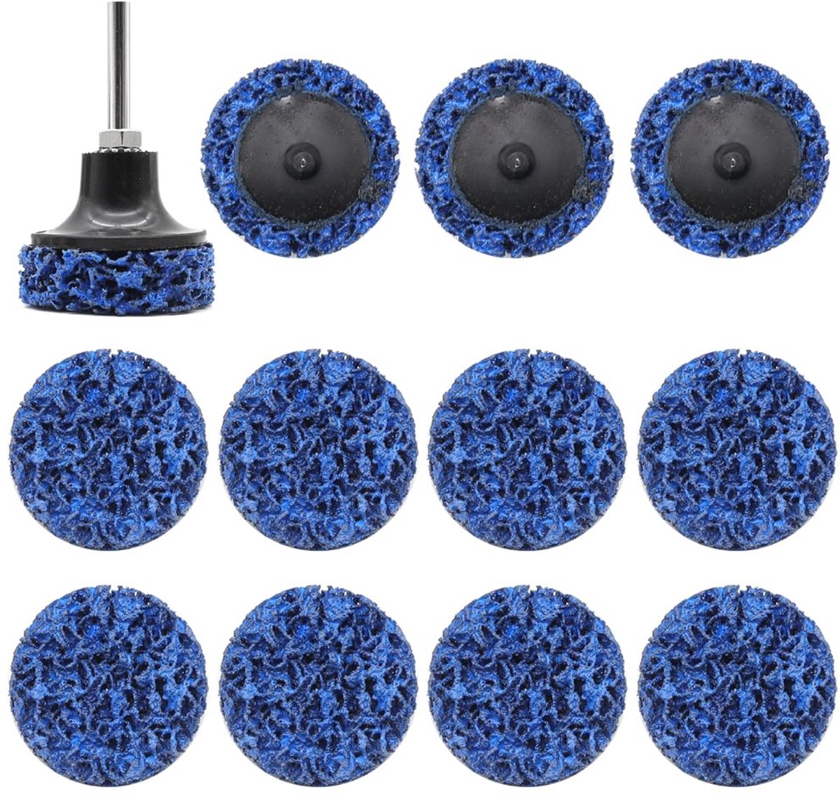 Schuurdiscs 50 mm - CSD met houder - Blauw - Voor roest- en kleurverwijdering - ShopVlot