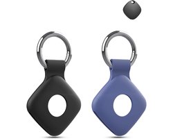 Siliconen beschermhoes voor VOCOlinc Bluetooth-tracker, stootvast, krasbestendig, zachte hoes, zwart-blauw, 2 stuks - ShopVlot
