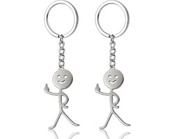 Middle Finger Keychain, 2 Pieces, Funny Gifts, Personalised for Women, Men, Friendship, Partner, Girlfriend - ShopVlot