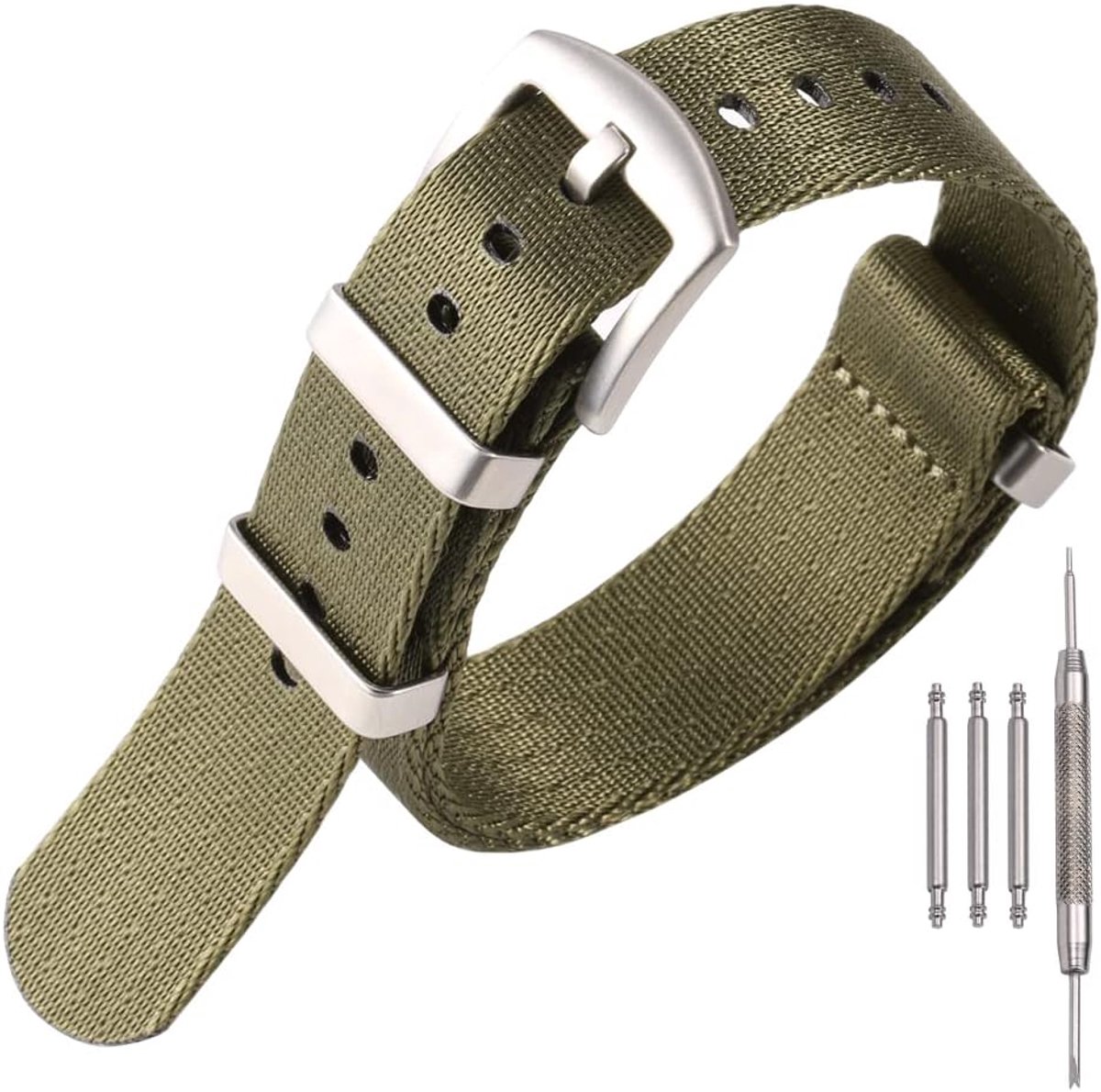 18mm 20mm 22mm 24mm militaire nylon horlogeband vervanging horlogeband voor mannen of vrouwen, 20mm - ShopVlot