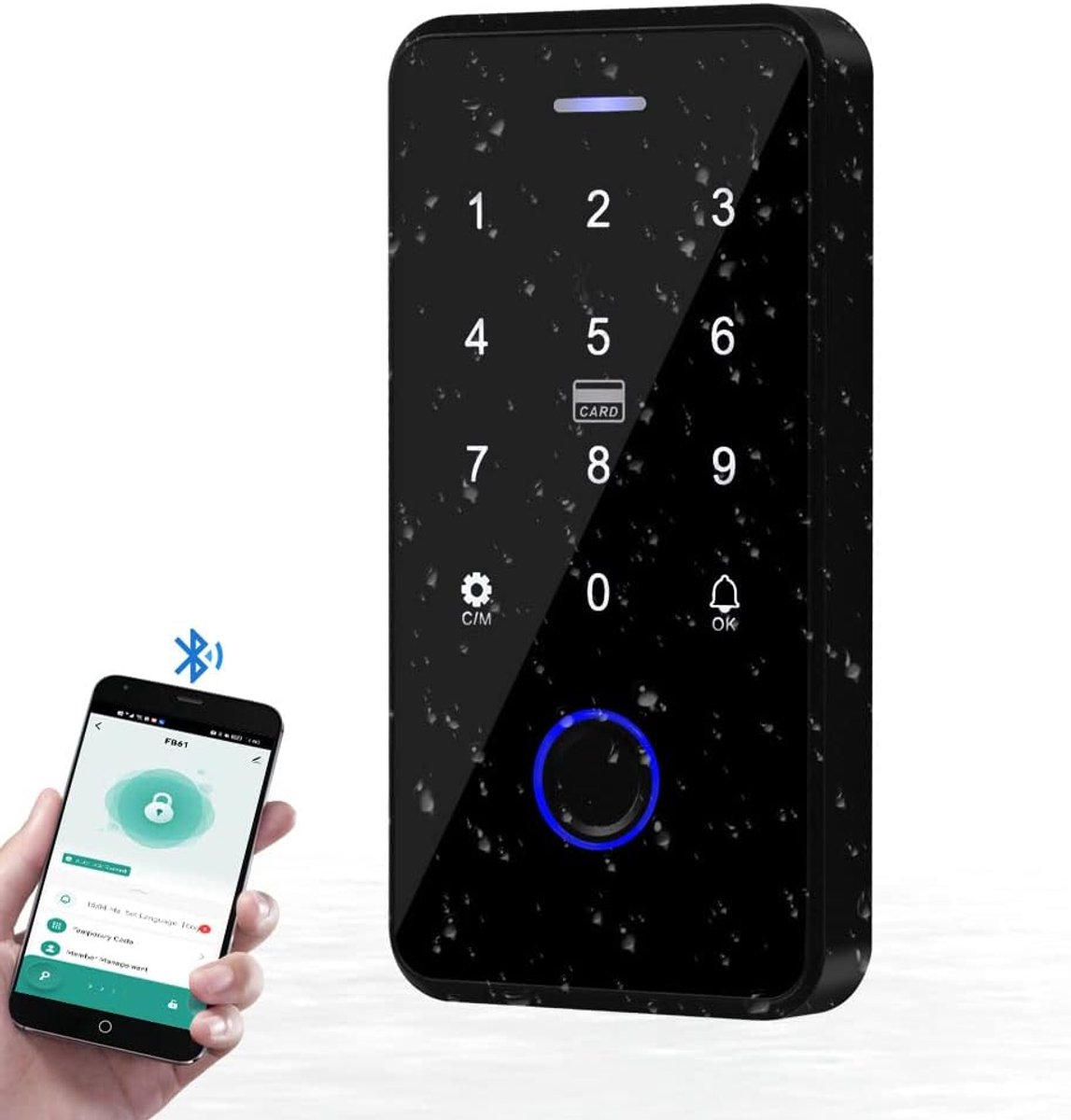 Slimme Toegangstoetsenbord met Vingerafdruk - Waterproof RFID 13.56MHz - Tuya App Compatible - ShopVlot