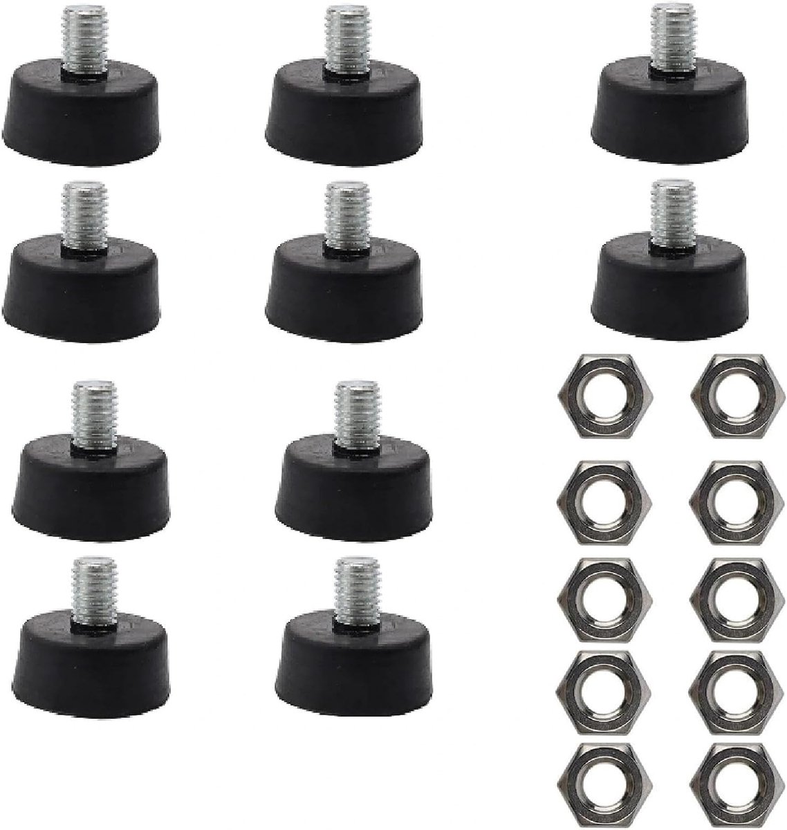 Verstelbare meubelpoot M10 - 30 mm hoog - met geluidsreductie - perfect voor tafels en kasten - ShopVlot