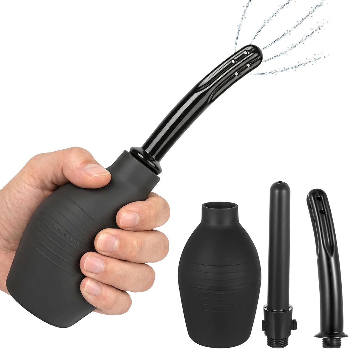 Anale douches voor dames en heren, siliconen douche-klysma-kit, klysma-thuiskit, klysma-lampdouches voor mannen en - ShopVlot