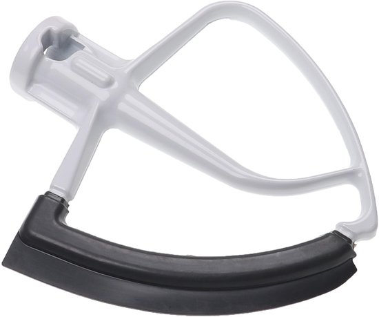 vhbw Platte klopper vervanging voor KitchenAid 5KFE5T staande mixer - Flexibele klopper, aluminium/polyamide/rubber, zwart-wit van vhbw — afbeelding 3