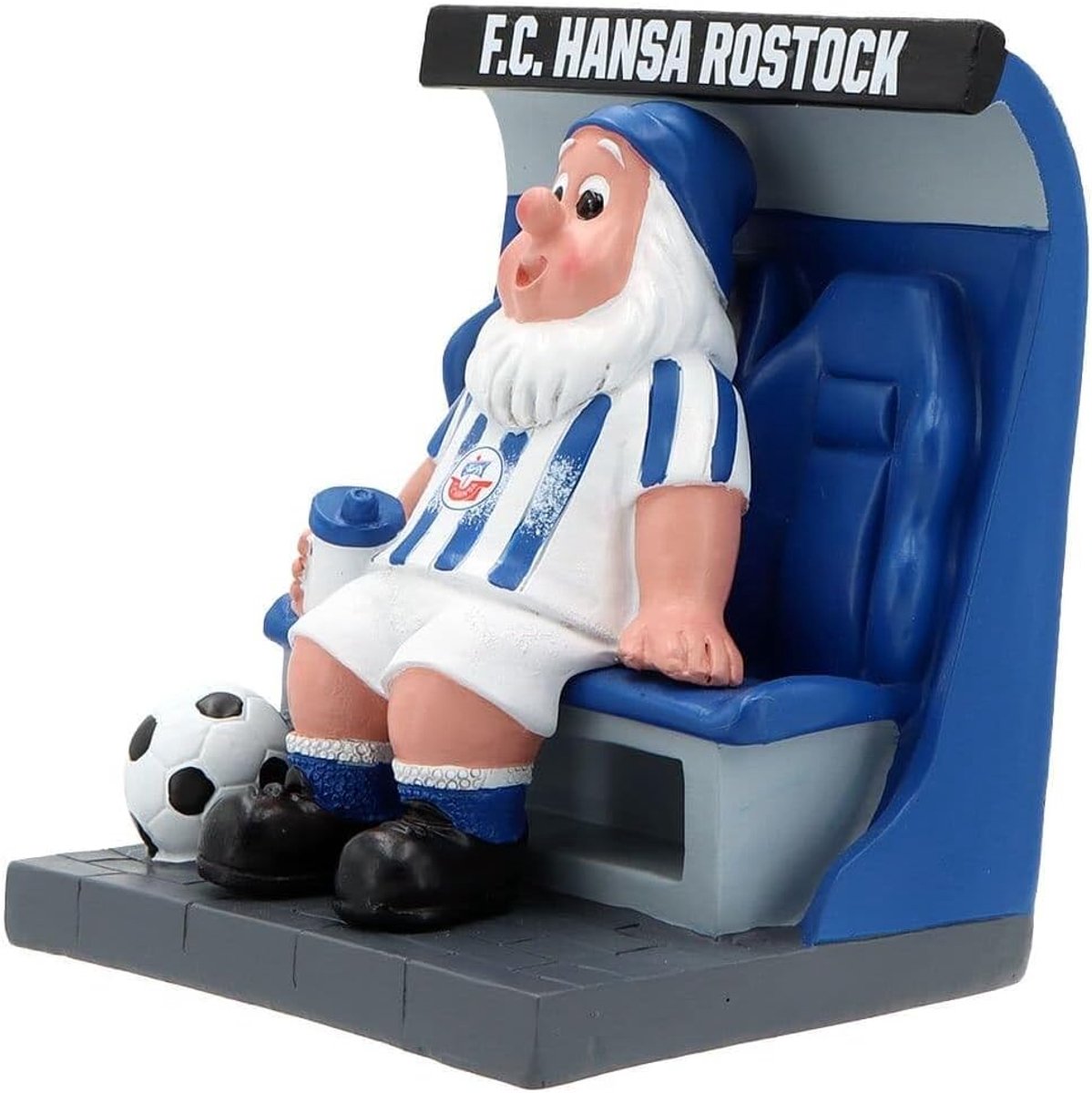 F.C. Hansa Rostock Garden gnome "spare bank" small - ShopVlot