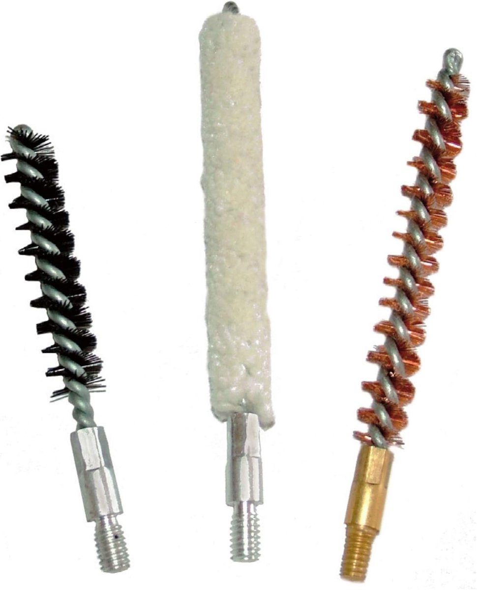 Reloader set .410 - 3-delig - bronzen, wol en nylon - voor optimale reiniging van jachtgeweer - ShopVlot