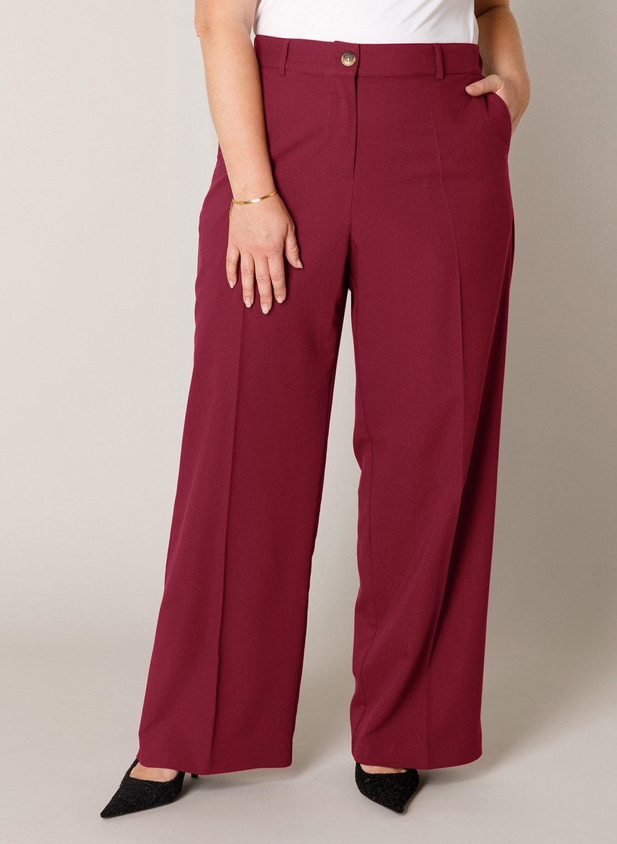BASE LEVEL CURVY Yunia Pants - Wine Red - maat W3(52) / L30