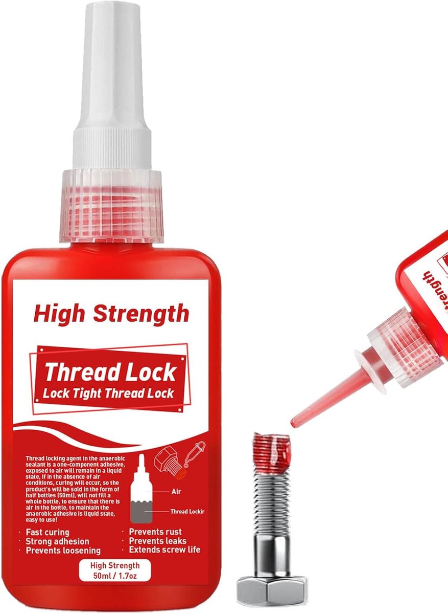 Schroeflijm 50 ml - Zeer sterke schroeflijm - Vulopeningen en verzegel nuts en bouten - Voorkomt roest en lekkage - ShopVlot