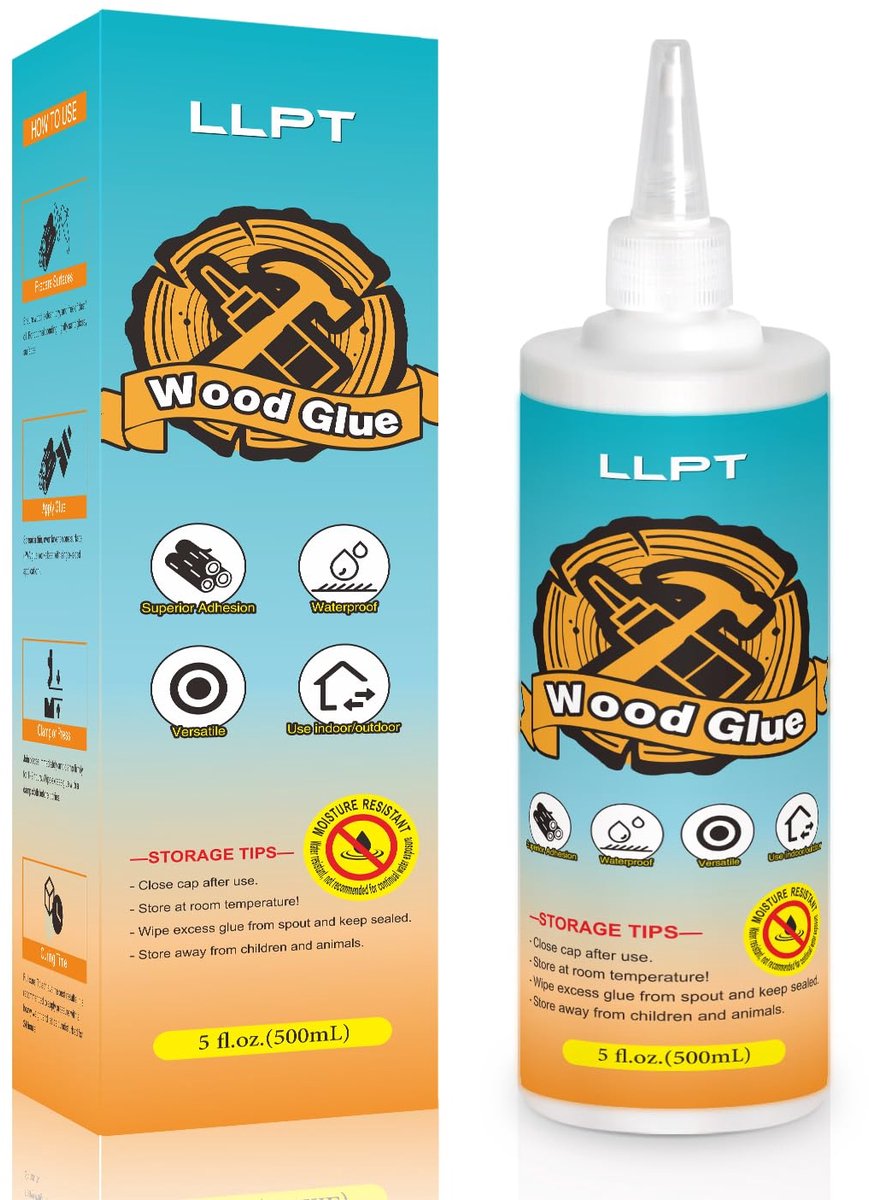 Houtlijm 500ml - Waterdicht - Sterk en schokbestendig - Perfect voor meubels en doe-het-zelf projecten - ShopVlot
