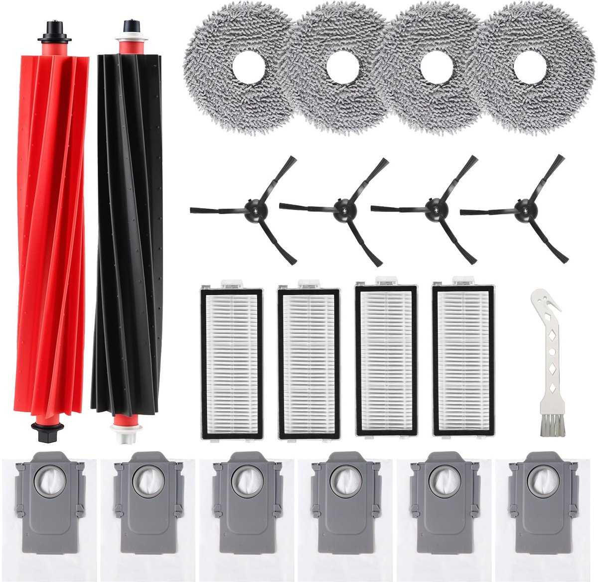 Solidchoice - 21 Stuks Accessoires voor Robotstofzuiger, Inclusief Borstels en Filters