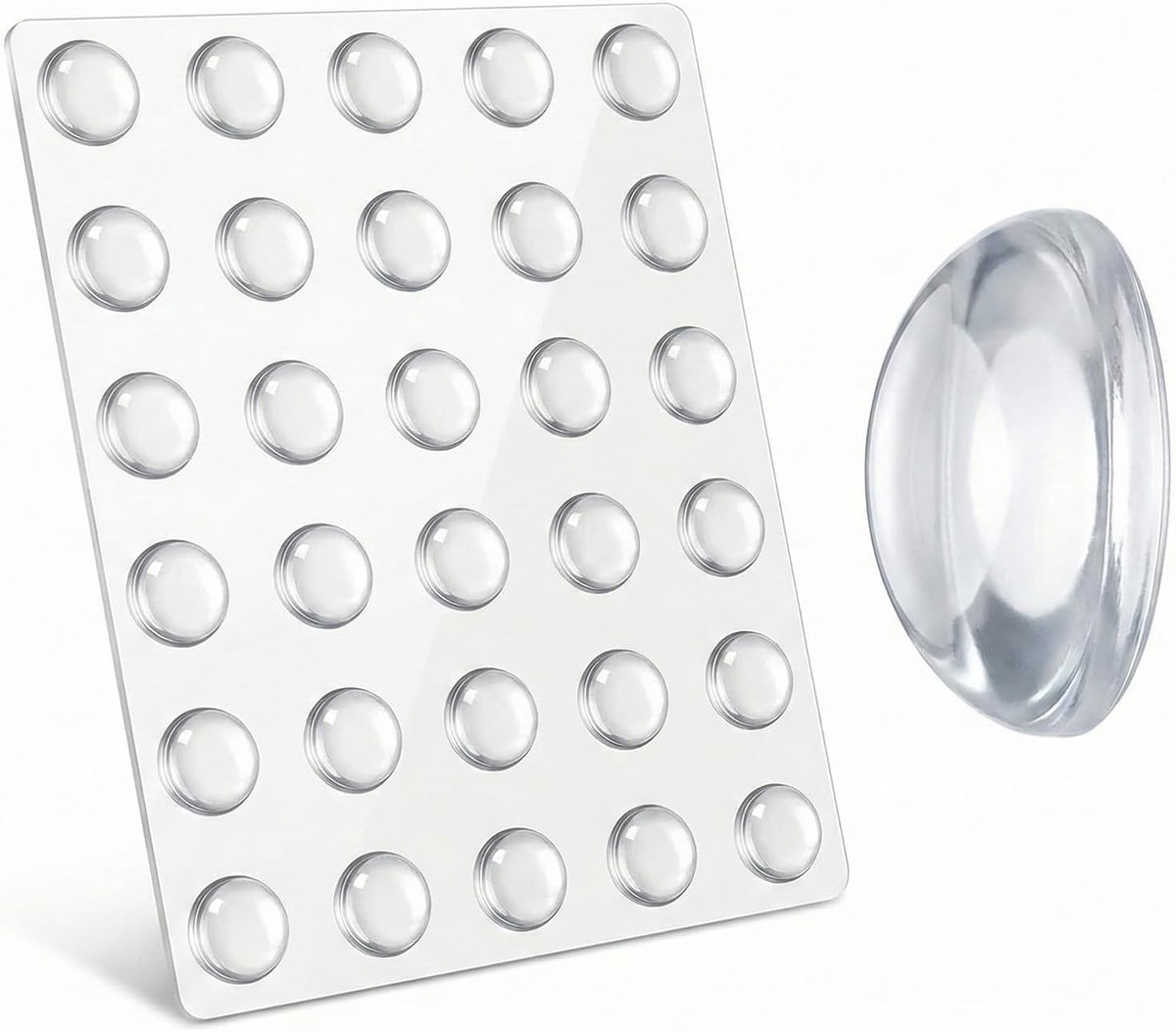 Rubber stop pads 15 x 3 mm - zelfklevend transparant - geluiddemping - beschermt meubels - ShopVlot