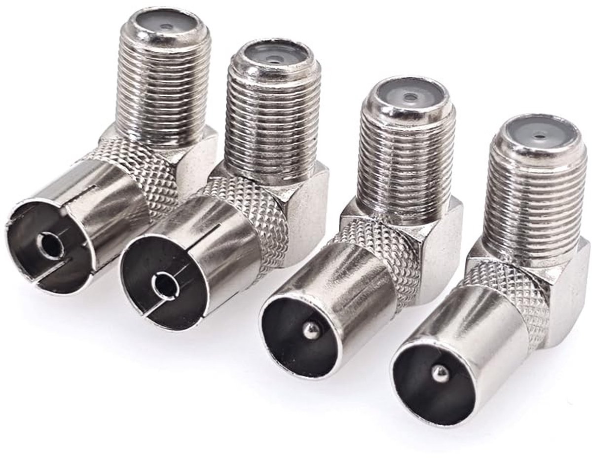 Solidchoice - 90 Graden Coaxiale Antenne Adapters voor Satelliet TV