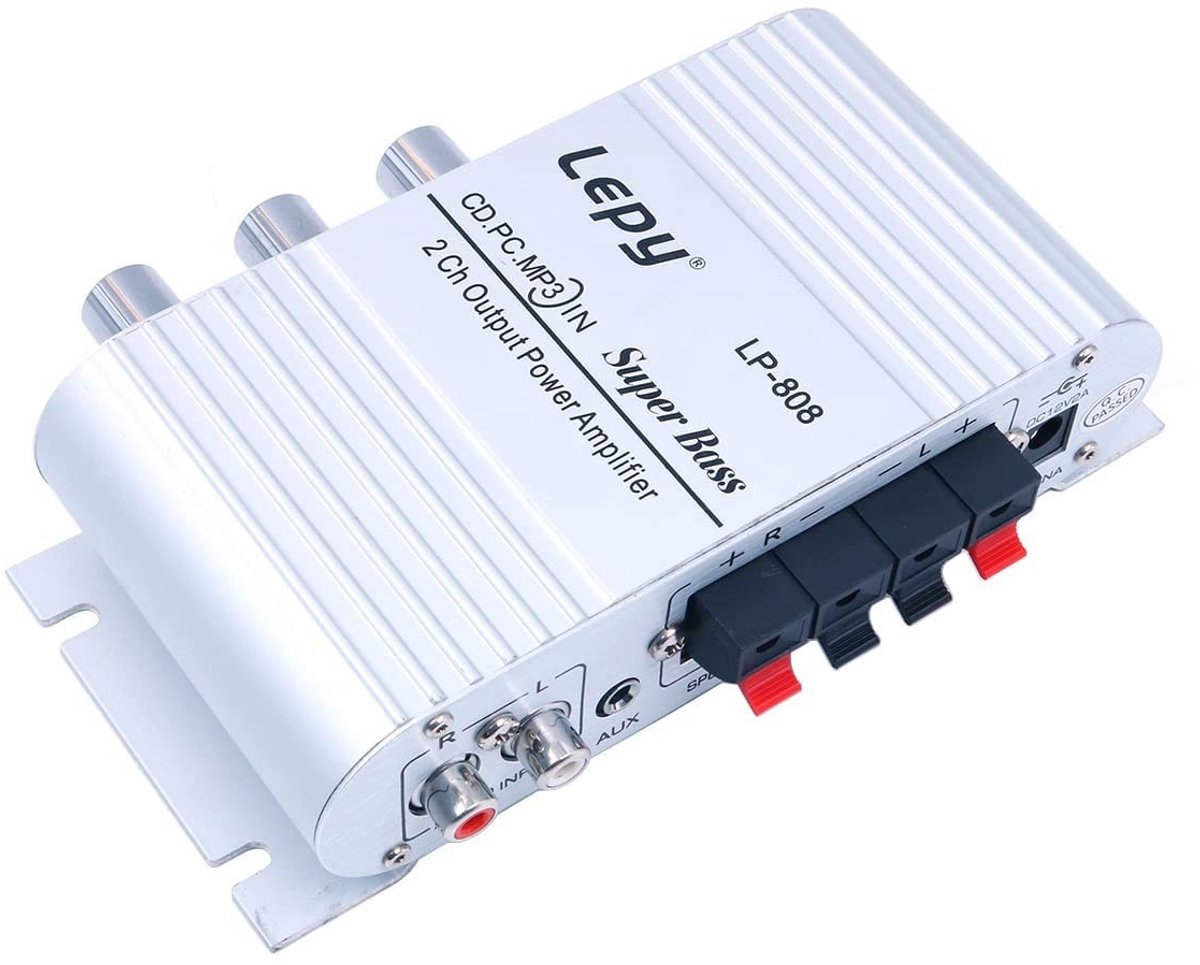Solidchoice - Mini Draagbare HiFi Versterker 12V met Voeding