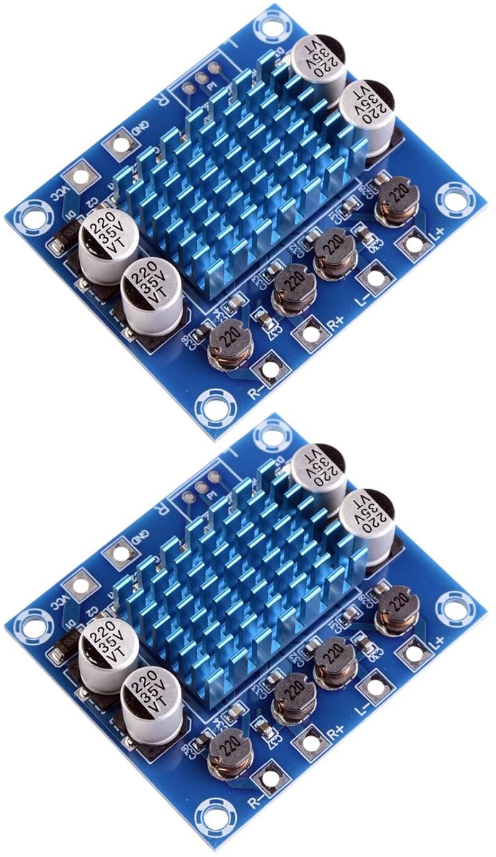 Digitale stereo versterker 2 x 30 W - HiFi geluid - lage vervorming - perfect voor audio DIY - ShopVlot