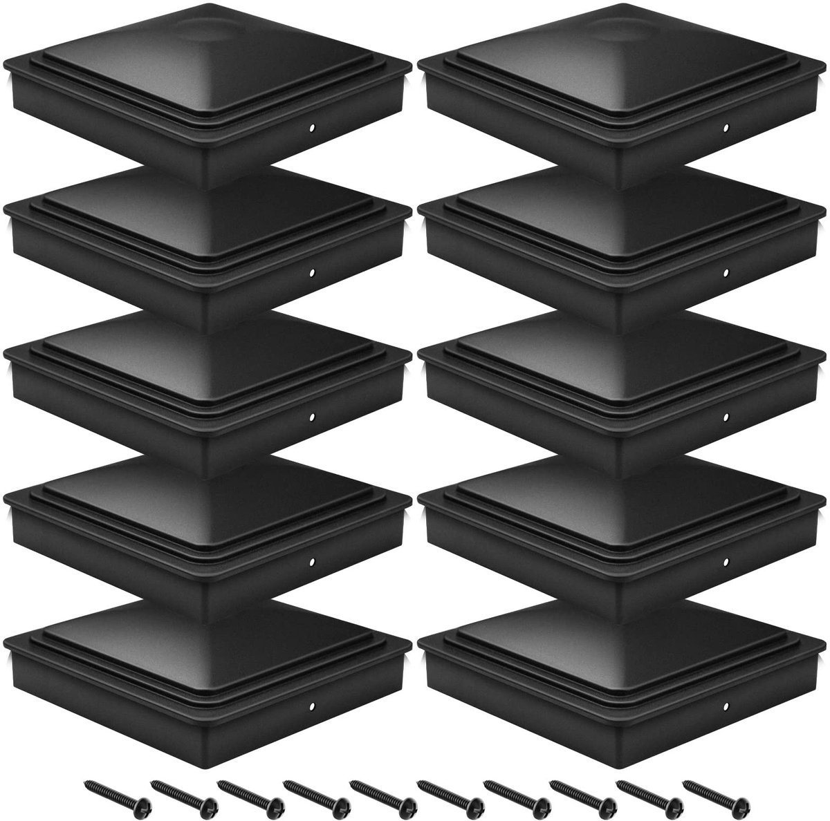 Solidchoice - 10 Stuks Plastic Post Caps voor Hekpalen, Waterdicht