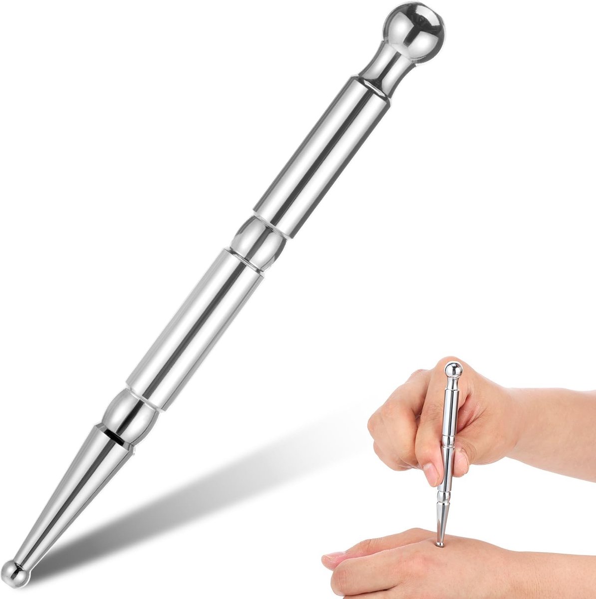 Solidchoice - Acupressuur Pen van Roestvrij Staal, 12 cm