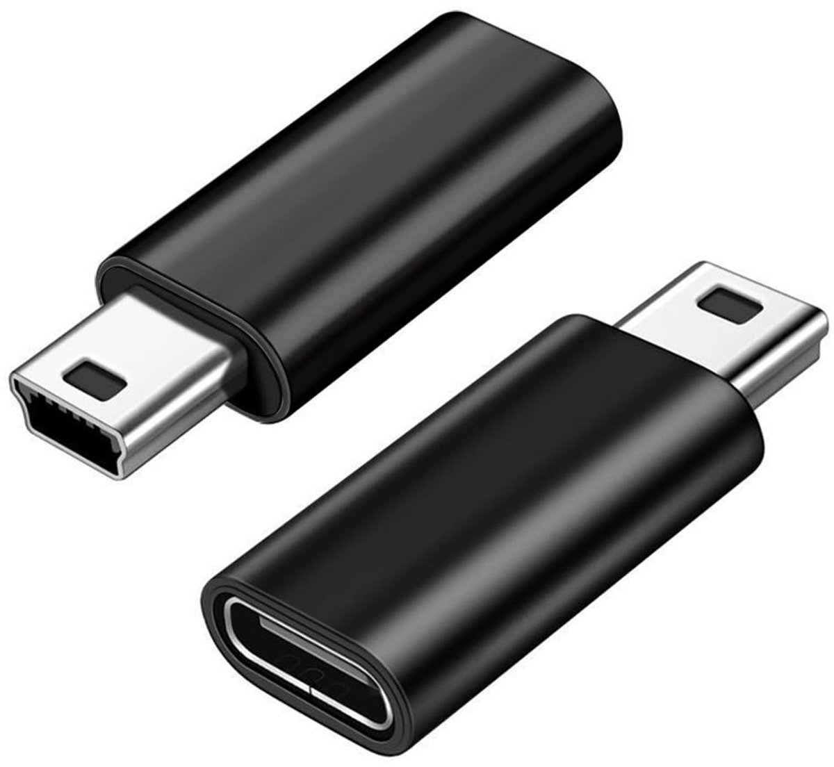 Solidchoice - USB C naar Mini USB Adapter Set van 2 voor Opladen en Dataoverdracht