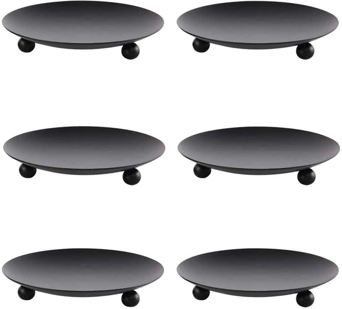 Solidchoice - Set van 6 Metalen Kaarsenhouders voor Feestelijke Decoratie