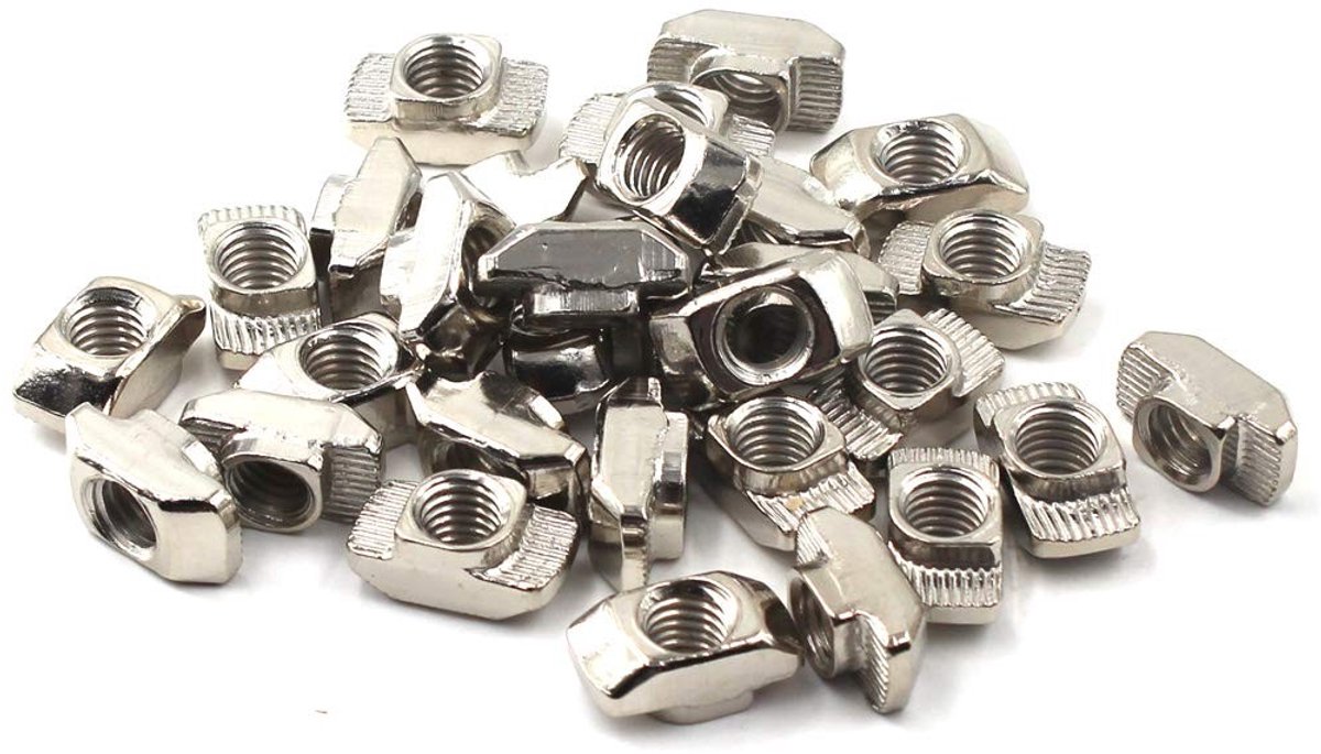 Solidchoice - M5 T-Nut Bevestigingsset van 50 Stuks in Carbon Staal