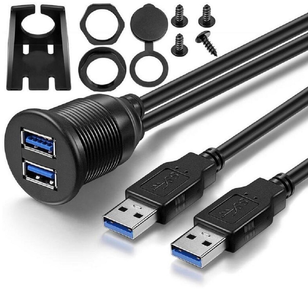 Solidchoice - USB Kabel voor Flush Montage in Auto en Boot