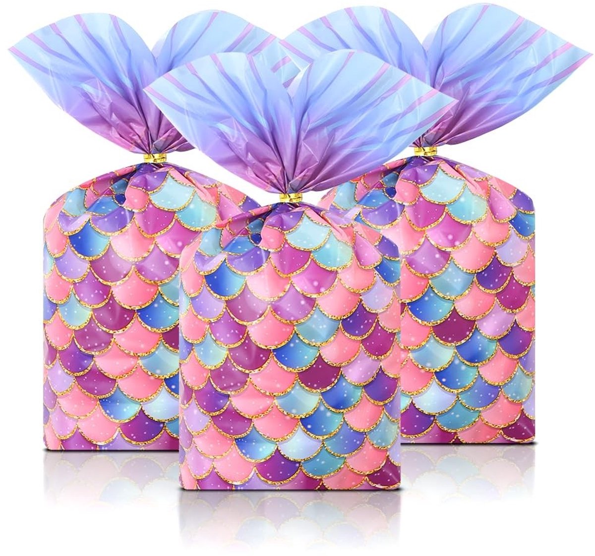 Solidchoice - 100 Stuks Zeemeermin Treat Bags met Twist Bands