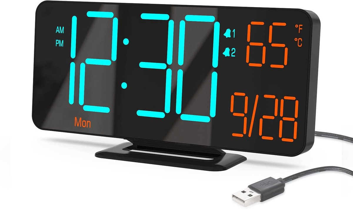 Solidchoice - Digitale Wekkerradio met Automatische Dimming en Temperatuurweergave