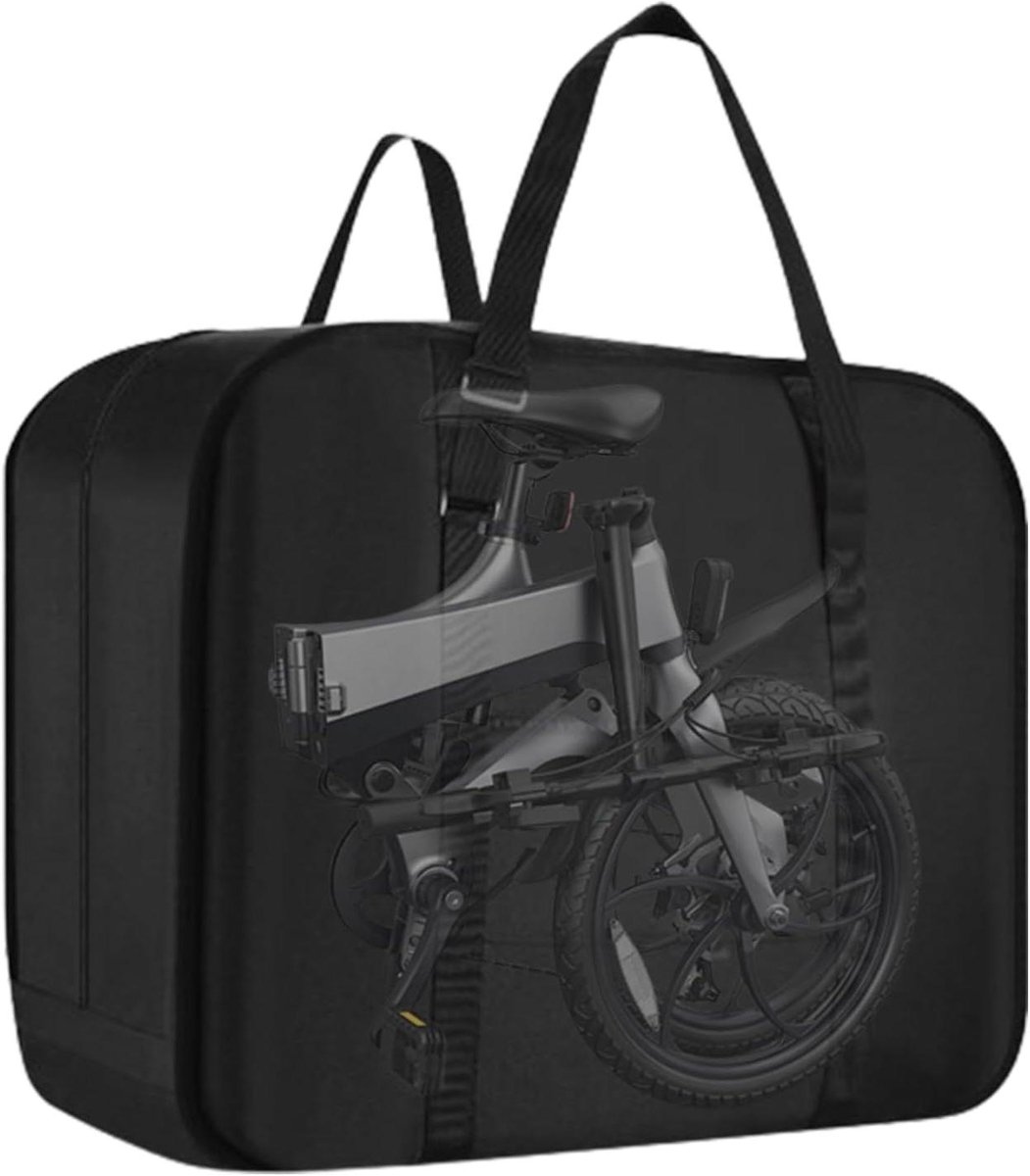 Fietstas - Opbergtas Transporttas - Vouwfiets Vervoeren - Waterdicht Robuust Materiaal - 72 x 61 x 38 cm - Zwart
