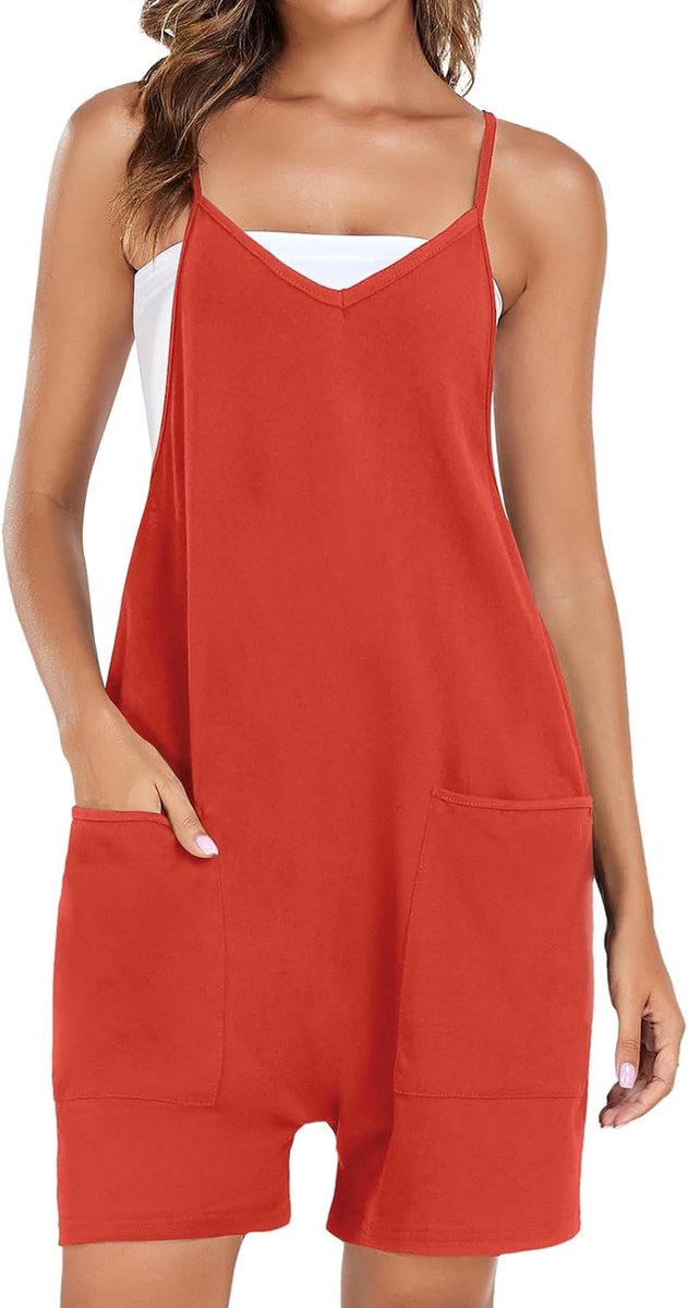 VUTRU Stylish Loose Fit Overalls - Casual Trendy Women's Summer Jumpsuits with Spaghetti Straps and Versatile - ShopVlot