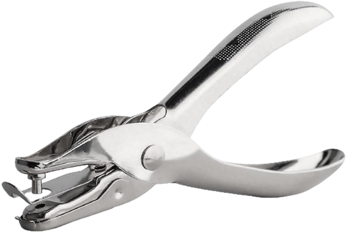 Teststickettang - Zilver - 13 cm - Robuuste Roestvrijstalen Gatentang voor Papier - Voor Hobbyisten en Knutselaars