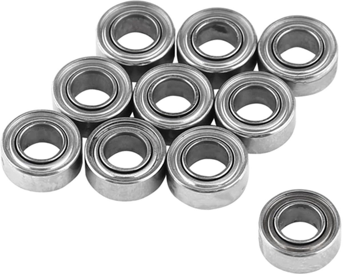 Watris Veiyi Pack of 10 MR63ZZ Ball Bearings, 3 x 6 x 2.5 mm Mini Ball Bearings, Plain Bearings, Suitable for 3D - ShopVlot