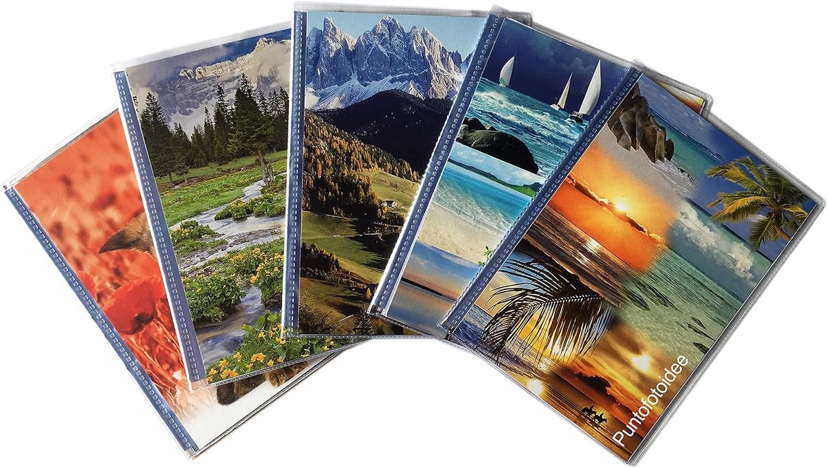 Fotoalbum 10 x 15 cm - Set van 5 - Softcover - Persoonlijk te maken - Ruimtebesparend - ShopVlot