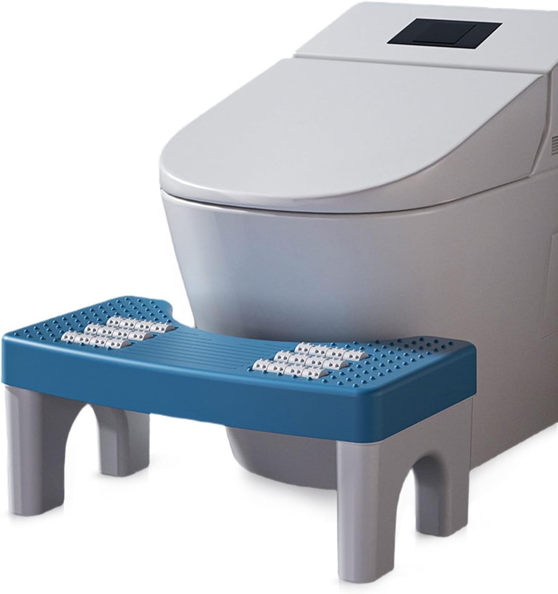 Adult Toilet Stool, Non-Slip Toilet Stool with Massage Wheels, Portable Toilet Stool, Bloated Belly Relief, Blockage - ShopVlot