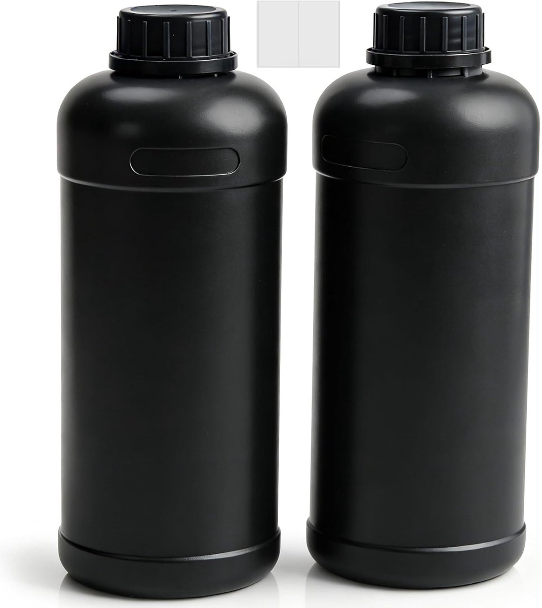 Opslagflessen 2 x 1000ml - Photochemische opslag - Zwart - Ideaal voor ontwikkelaars - ShopVlot