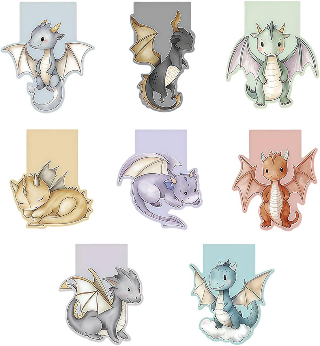 Magnetische Boekenleggers met Draken – Magische Dieren Bookmarkers voor Kinderen van 5-10 Jaar, Perfect voor Adventskalender en Verjaardagsgeschenken