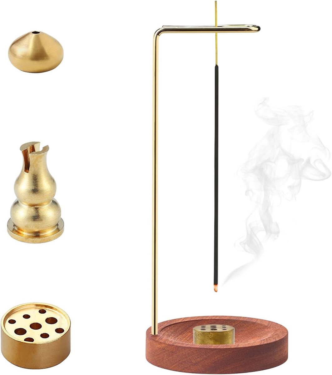 2-in-1 Incense Stick Holder, Incense Stick Holder, Incense Holder, Incense Holder, Modern Design with Cone Coil, Ideal - ShopVlot