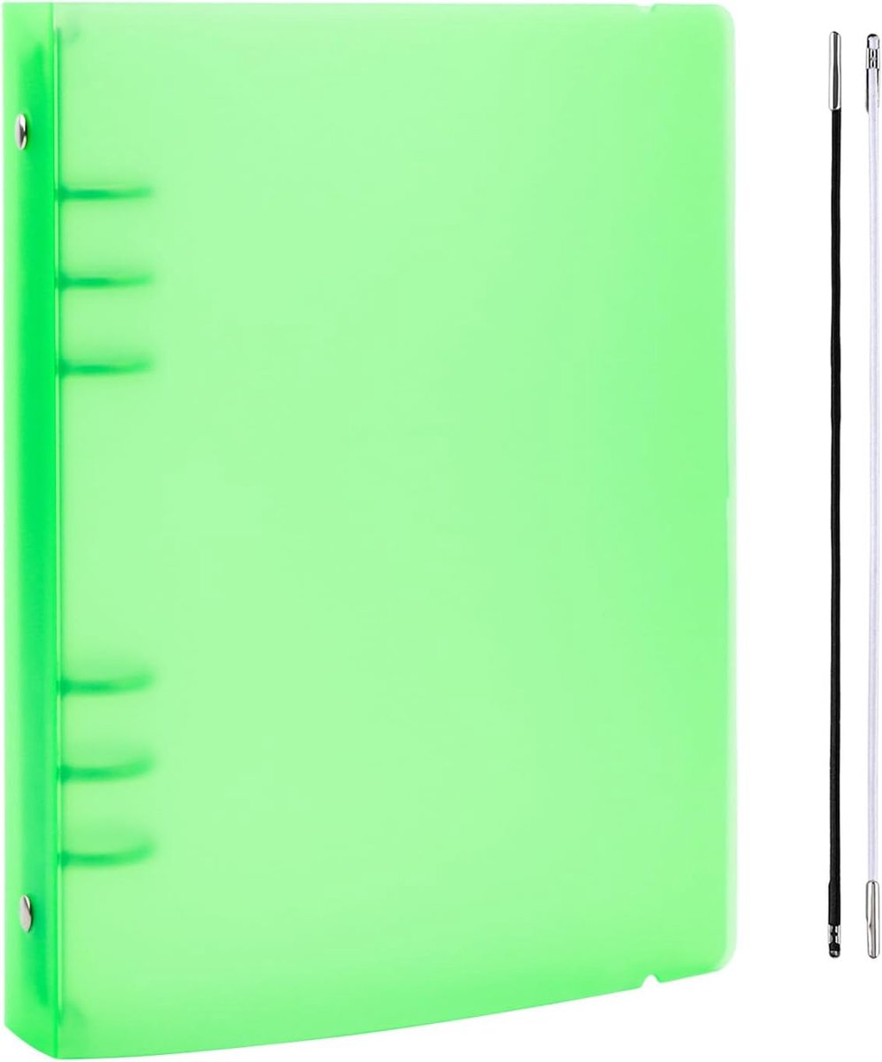 A5 6 Ring Binder Cover Clean Transparent Soft PVC for Refillable Notebook Shell withMatte SurfaceforStamp & Die - ShopVlot