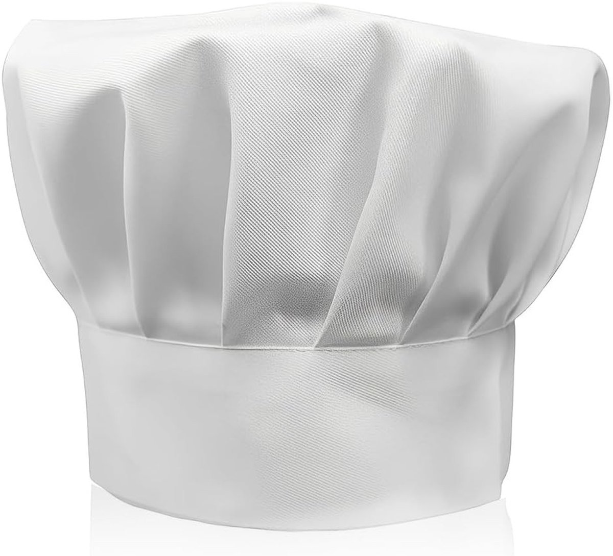 Witte koksmuts voor professionele koks, unisex keukenhoed voor restaurants, bakkerijen en cateringdiensten