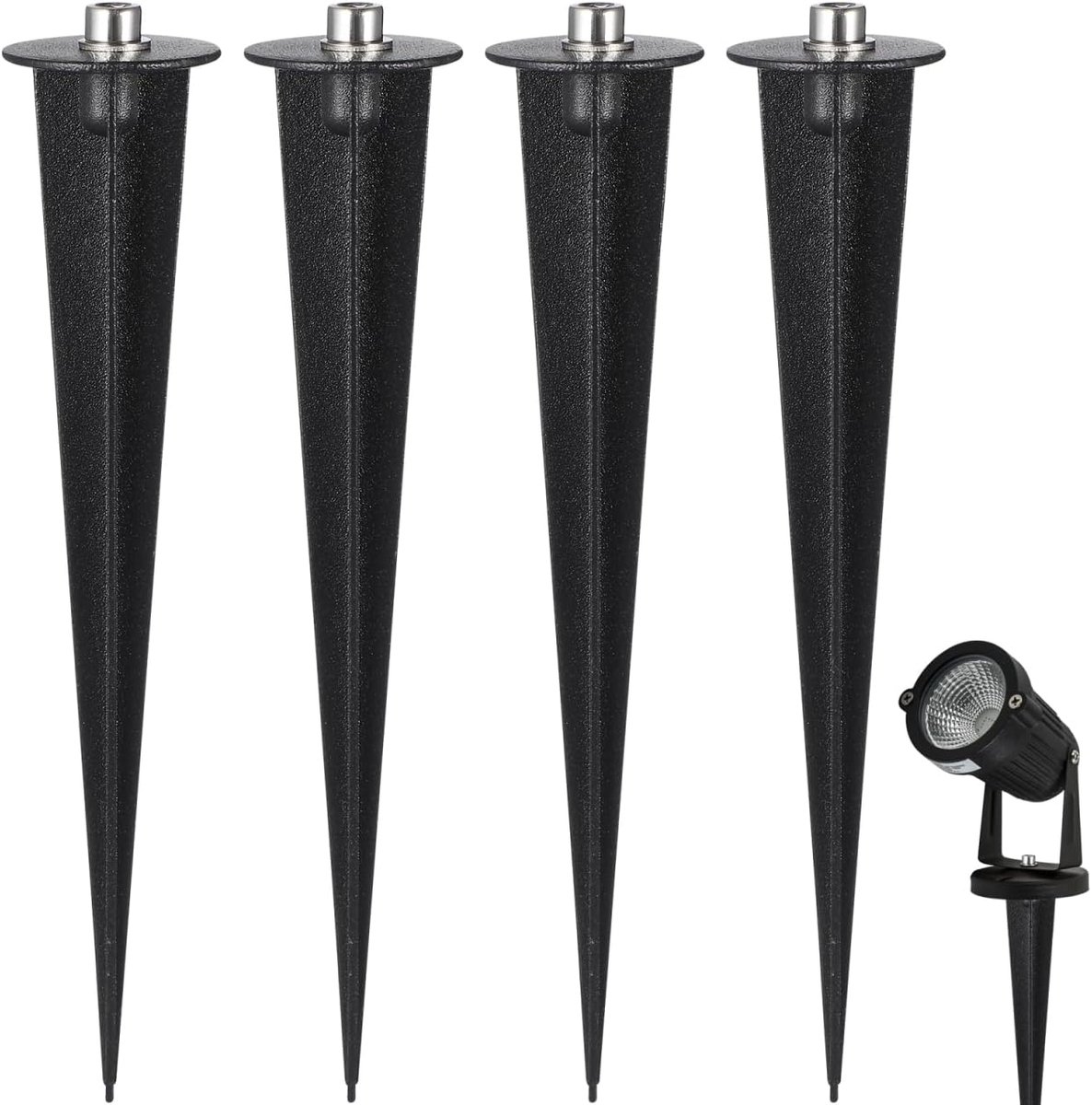 Milisten Pack of 8 Aluminium Ground Stakes 16.5 cm, Robust Replacement Mounts for Solar Lights and Garden Lights - ShopVlot