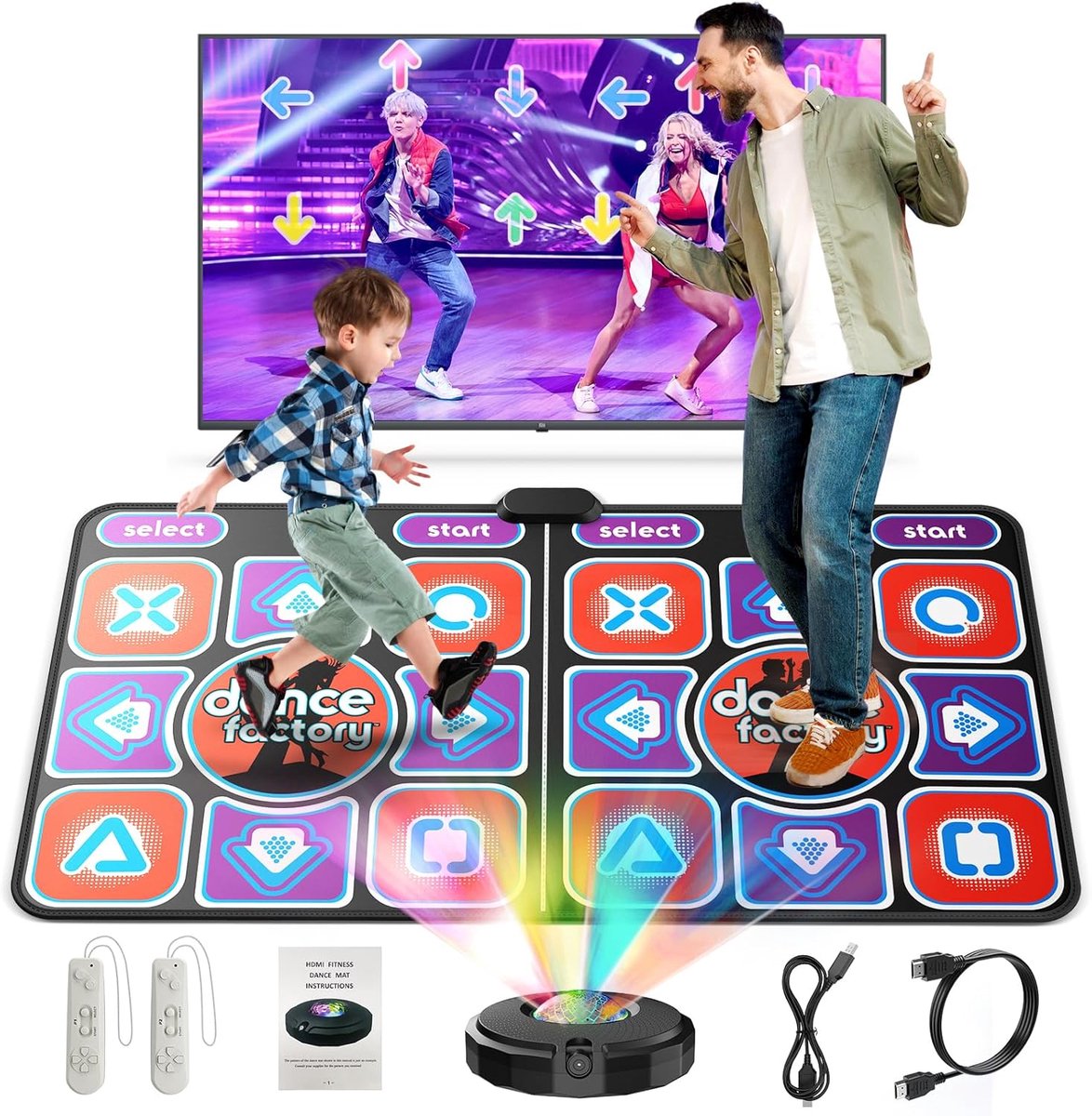 Dance Mat For TV With Camera, Double Dance Mat For Children And Adults, With 4 Buttons, 6 Buttons, Single Player And - ShopVlot