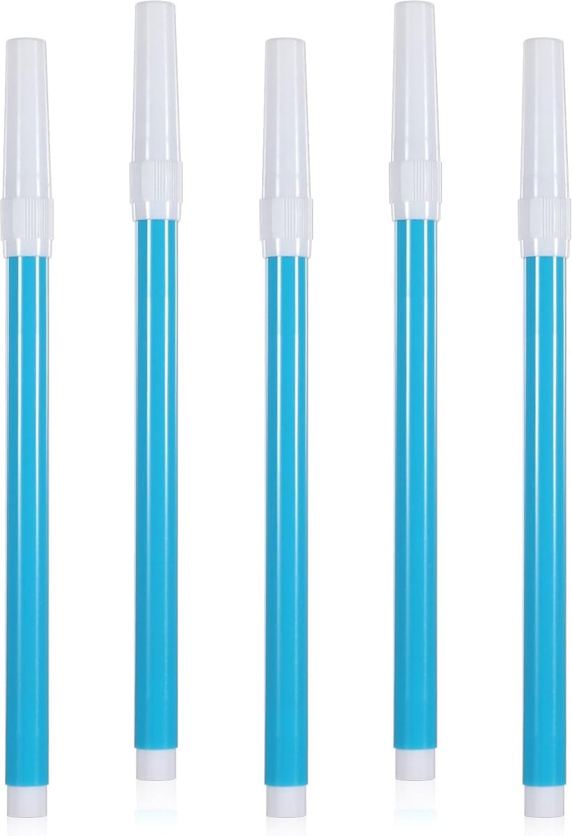 Wasbare stoffen markeerstiften 5 stuks - blauwe, uitwisbare inkt - ideaal voor naaien en borduren - ShopVlot