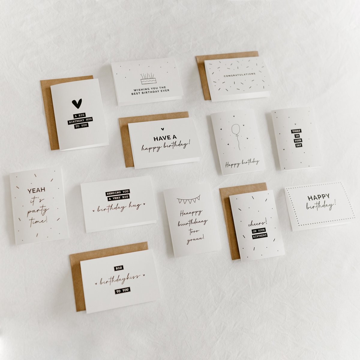 WeLikeToLove Kaarten - Wenskaarten - Kaartjes - Verjaardagskaarten met envelop - Kaartenset - Postkaarten - Felicitatiekaarten