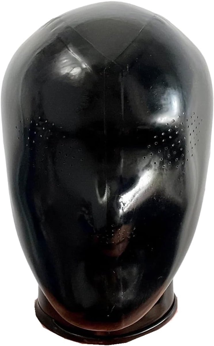 Latex Cap Mask - zwart - met rits - ideaal voor cosplay - ShopVlot
