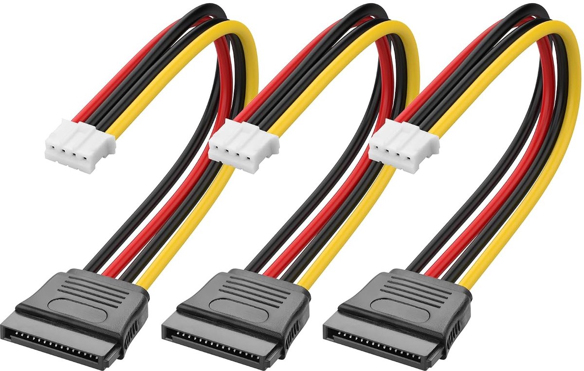 SATA 15 Pin Adapter 4 Pin - PH 2.0 naar SATA - 18cm 20AWG - Ideaal voor SSD/HDD upgrades - ShopVlot