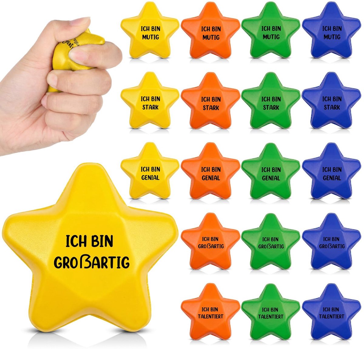 Solidchoice - Set van 20 Stervormige Stressballen
