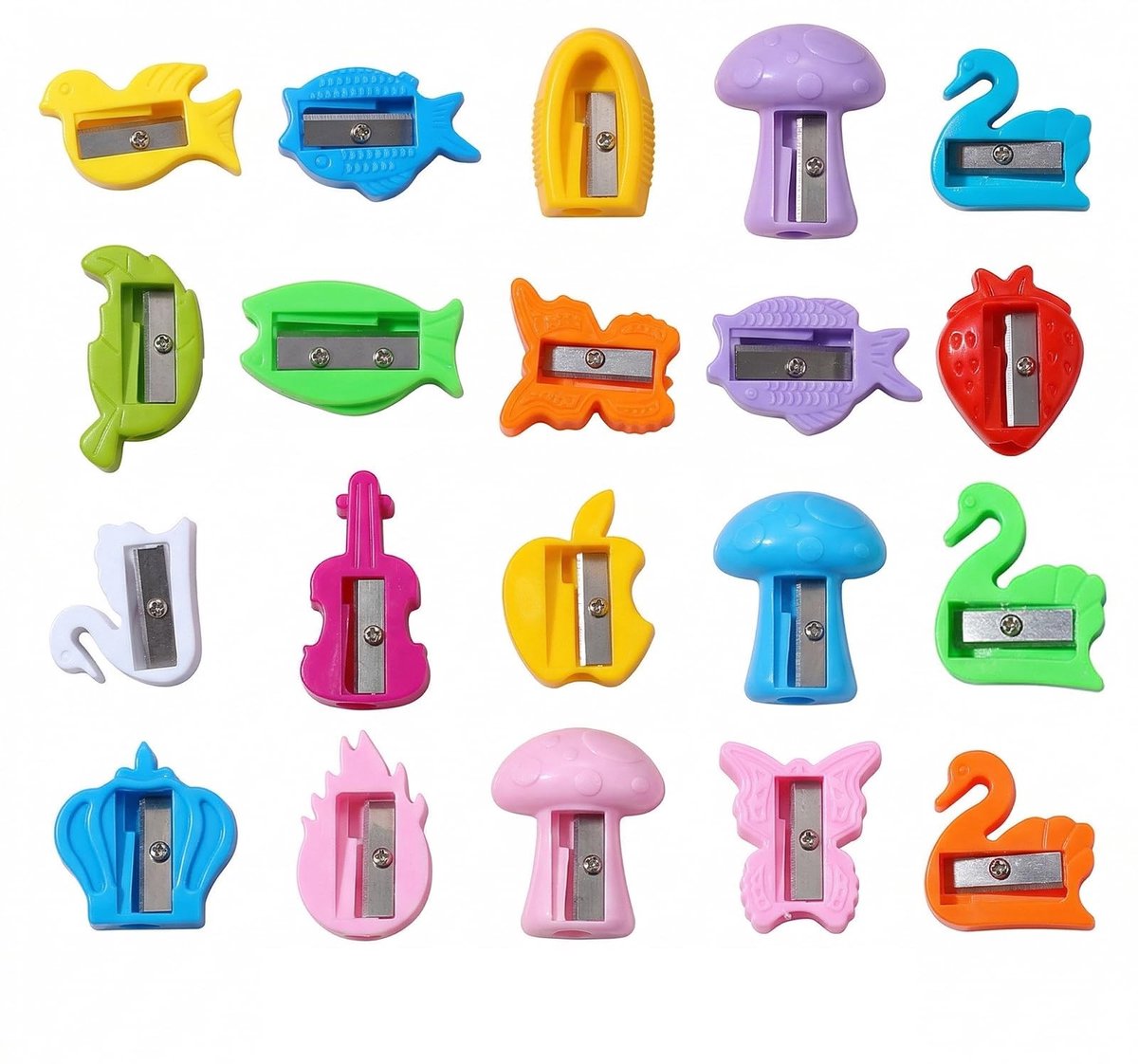 Solidchoice - Set van 20 Mini Metalen Puntenslijpers voor School en Thuis