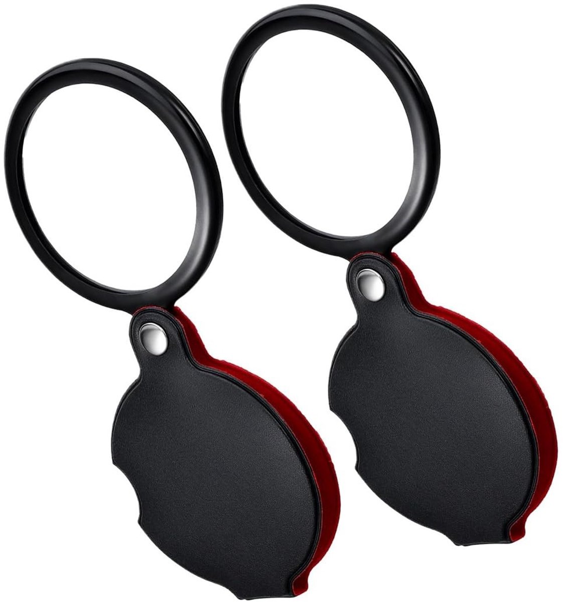 Solidchoice - Pocket Vergrootglas 5x Set van 2 met Beschermende Holster